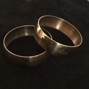 Gorham sterling gold plated napkin rings